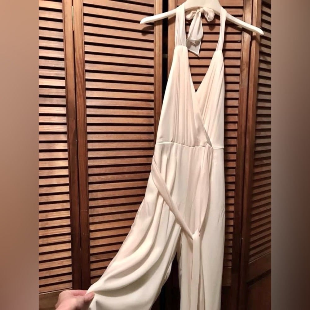 Scarlette JUMPSUIT by Joanna August Ivory size medium wedding engagement NWT